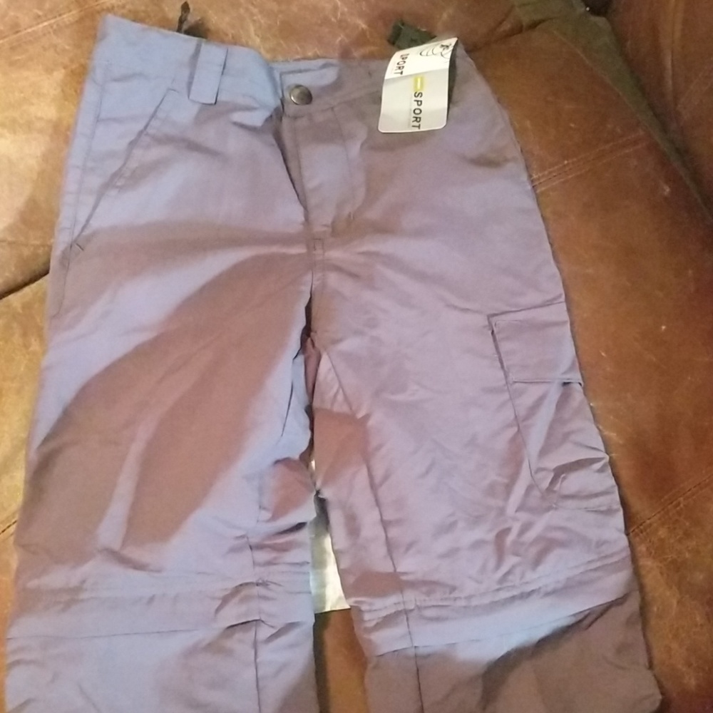 Grey convertible pants/shorts boys size 8